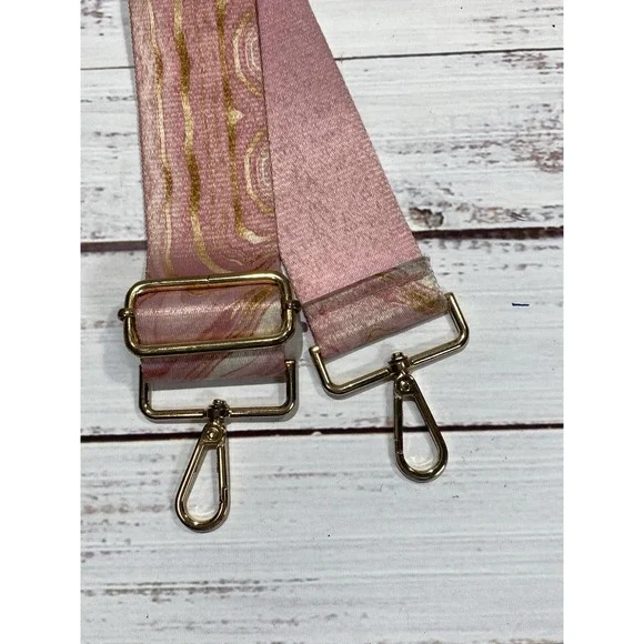 Kenzie adjustable strap for interchangeable bags 58inches Long |pink & gold - Picture 2 of 4